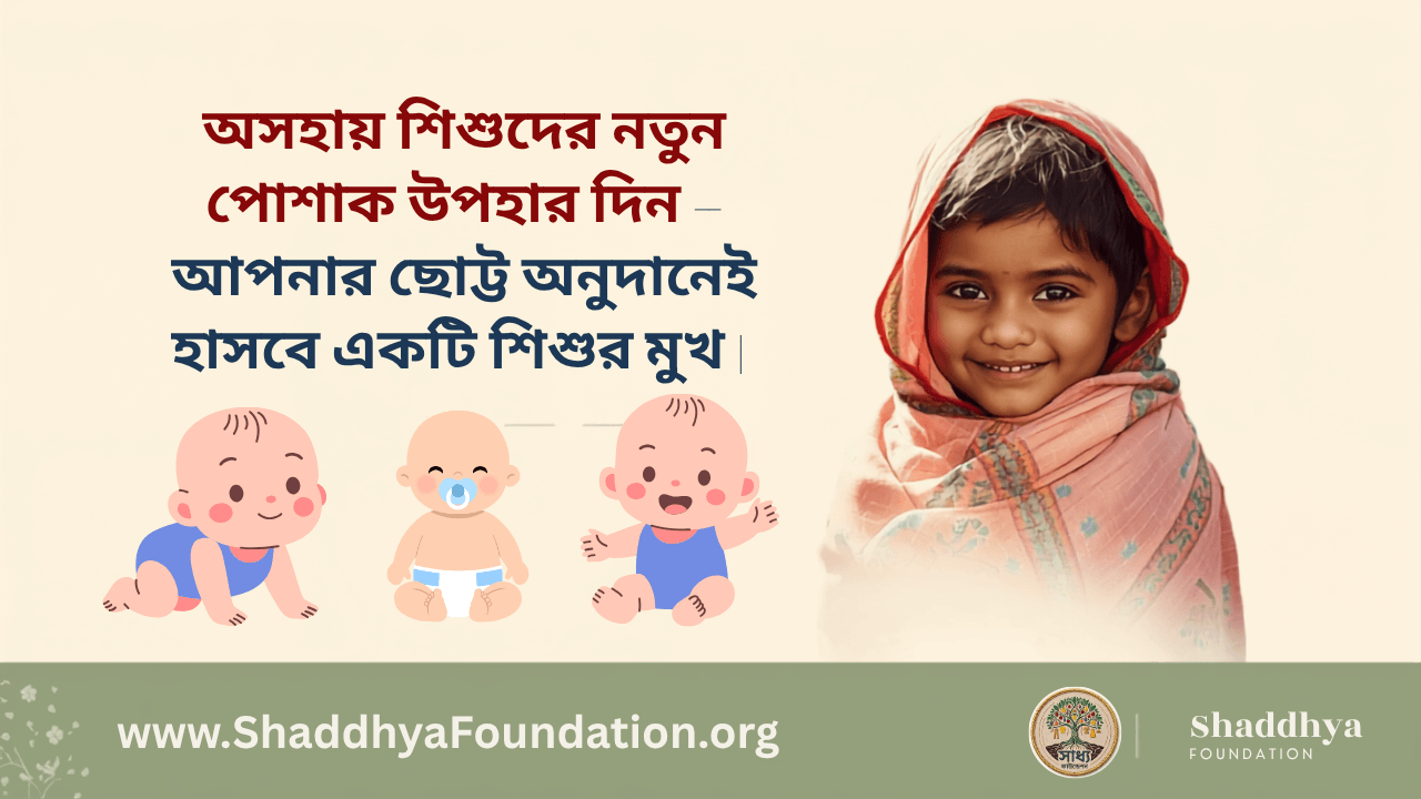 মাত্র ১০০ টাকা অনুদানেই একটি শিশুর মুখে ফুটতে পারে হাসি